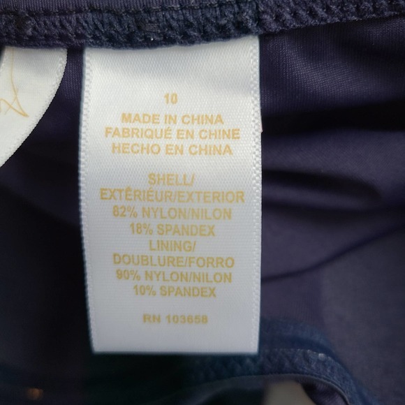 Anne Cole Ruched Sweetheart Neckline Navy One Piece Swimsuit - Picture 5 of 13